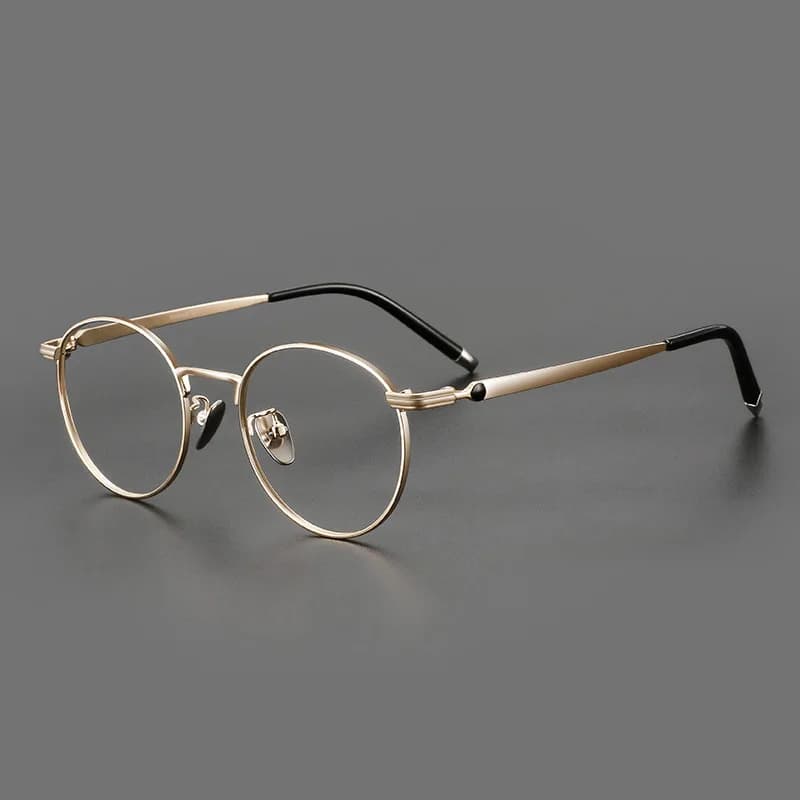 FIRADA mode lunettes Vintage luxe pur titane lunettes rondes optique lunettes de Prescription lunett