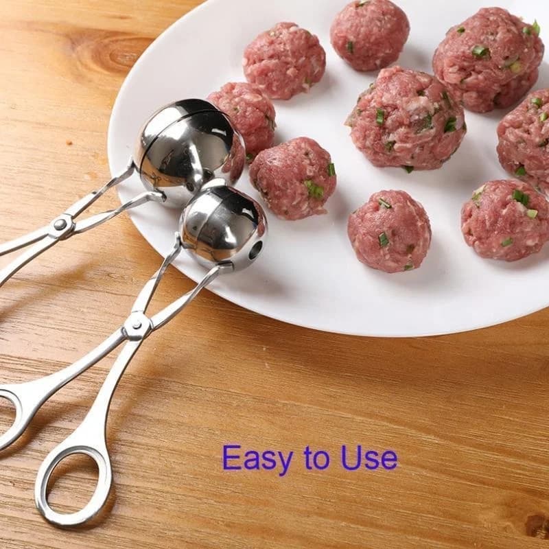 Outil de fabrication de boulettes de riz en acier inoxydable, clip rond, cuillère en forme de boulet