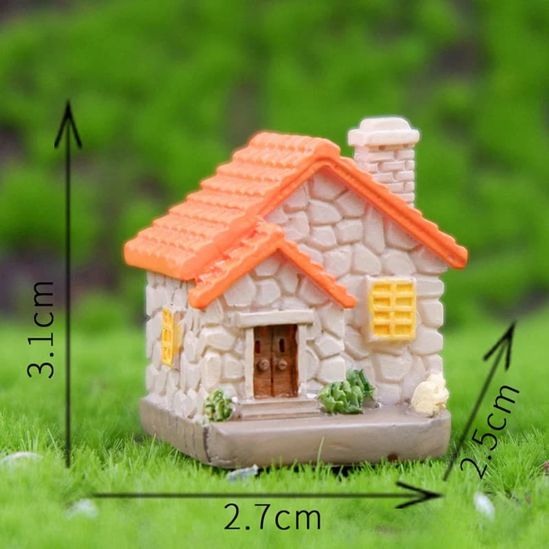 Ornement en résine décoratif, maison miniature de jardin féerique, villa miniature, paysage miniatur