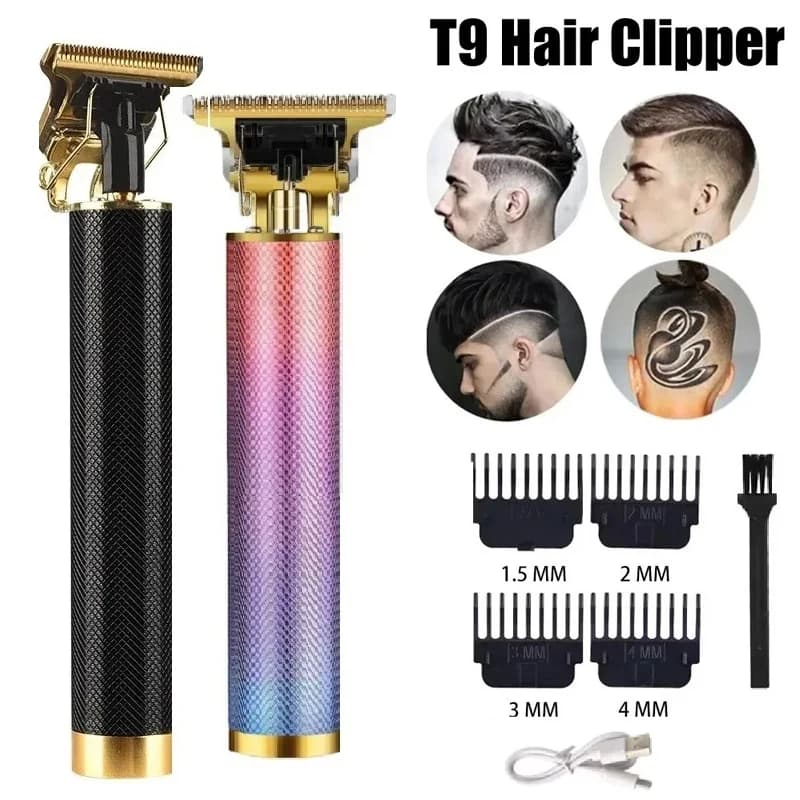 Tondeuse à cheveux électrique Vintage T9, chargeur rapide USB, Machine pour couper les cheveux, raso