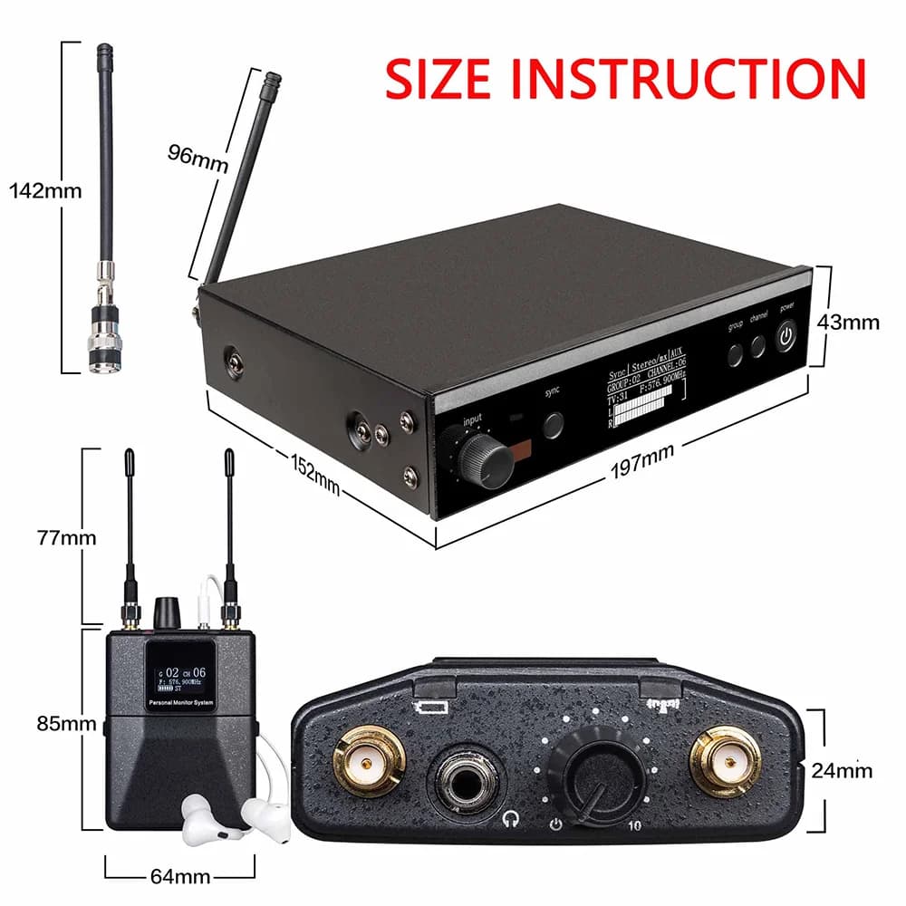UDZANA système de surveillance intra-auriculaire PSM300 scène personnel sans fil dans l'oreille moni