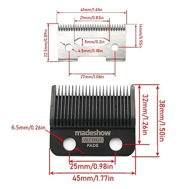 Madeshow Kulilang M5(F) M10 R66 R77F lames décolorées pour tondeuse à cheveux lame Ultra fine de rem