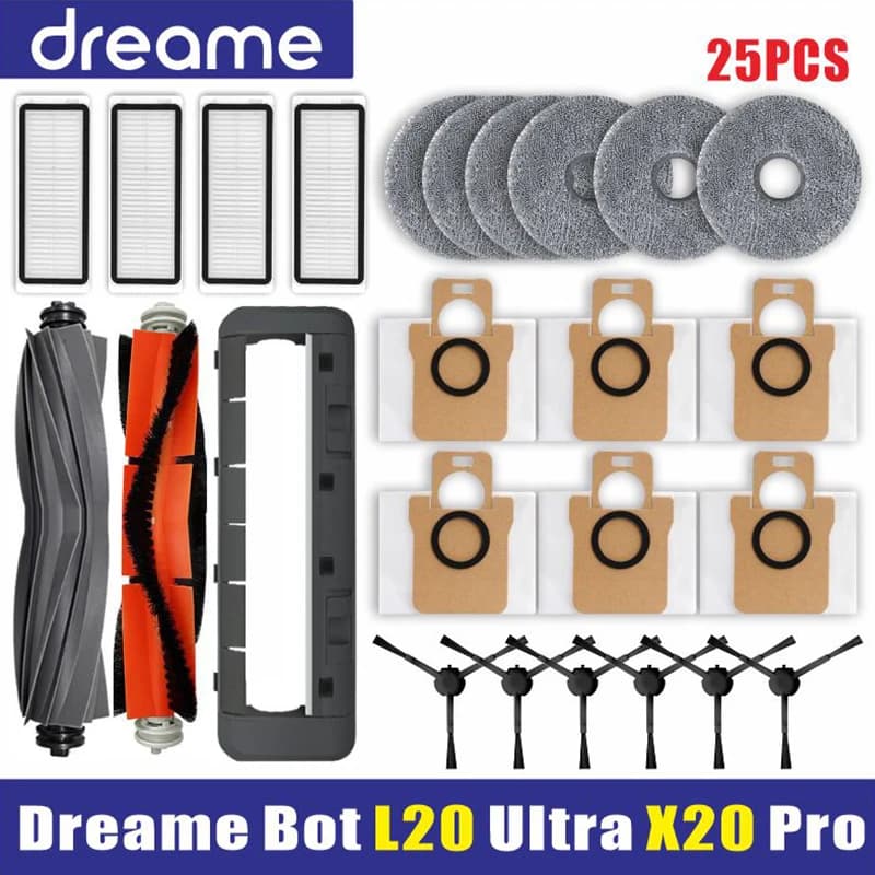 Dreame Bot L20 Ultra /L30 Ultra accessoires brosse latérale principale filtre Hepa vadrouille sac à 
