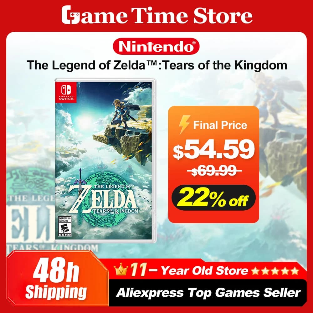 The Legend of Zelda Tears of the Kingdom jeux switch, Deals Game, 100% Original, Petits déjeuners, A