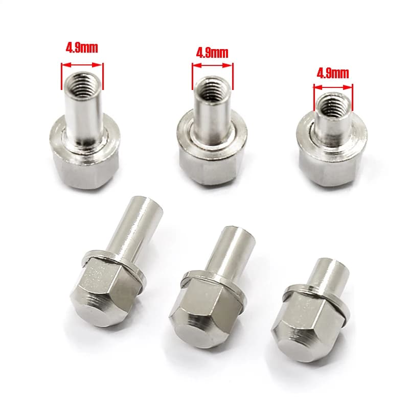 Adaptateur de roue hexagonale élargie d'essieu 12mm/15mm/17mm, 4 pièces, pour voiture sur chenilles 