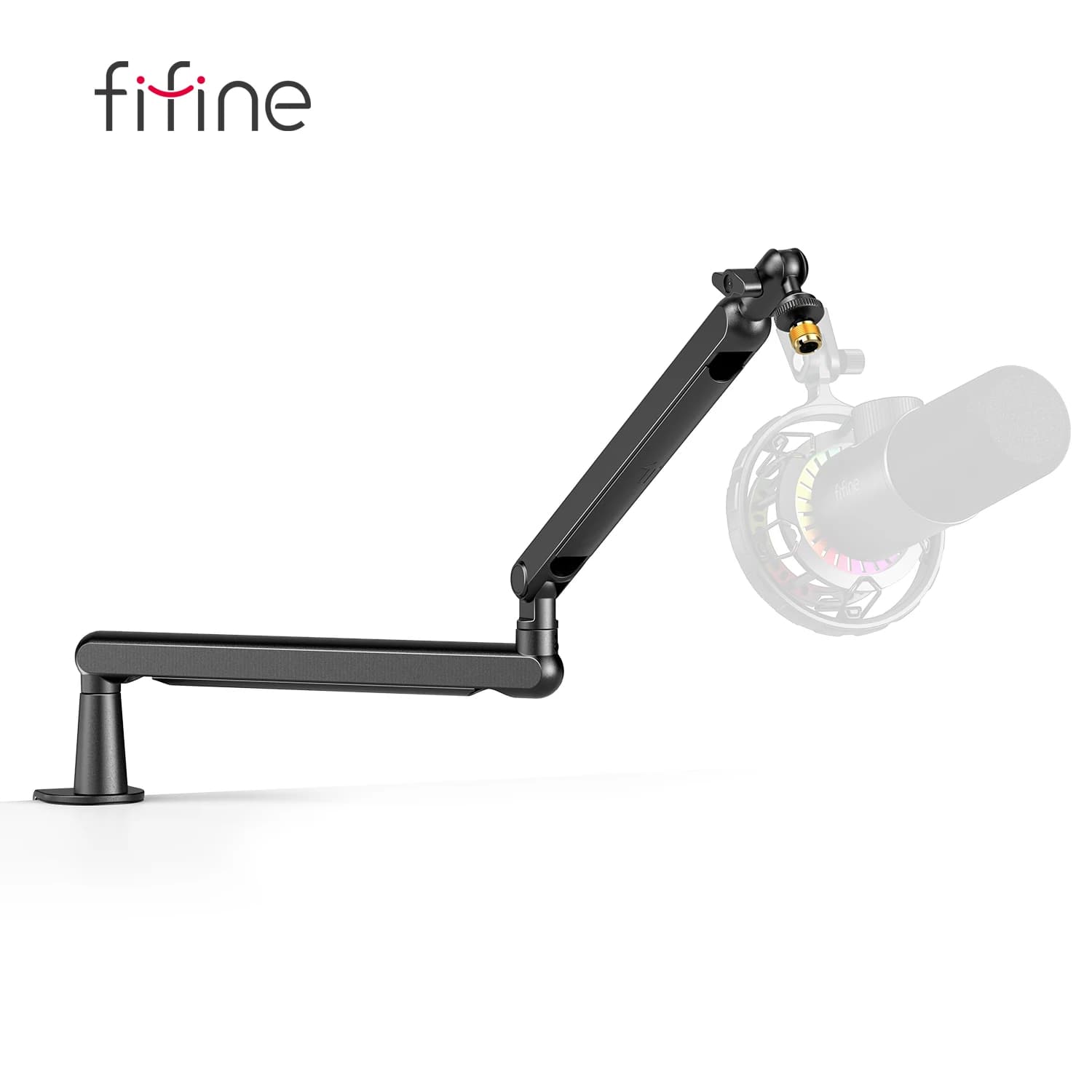 FIFINE-Microphone HONArm Ampligame, Bras de micro à profil bas réglable avec pince de montage de bur