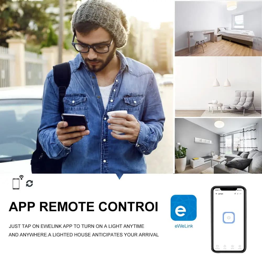 Porte-lampe E27 Mini EWelink avec Wi-Fi, télécommande via une application, adaptateur pour ampoules 