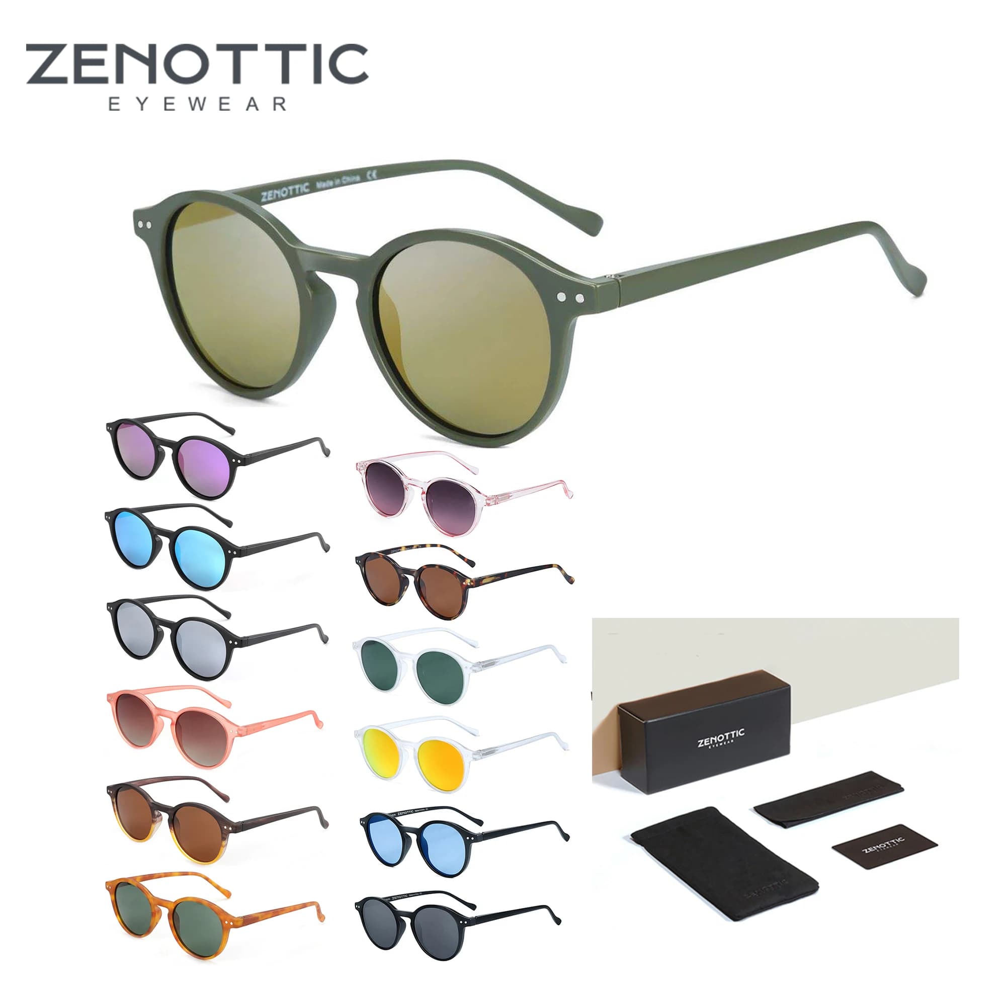 ZENOTTIC rétro lunettes de soleil polarisées 2023 2024 hommes femmes Vintage petit cadre rond lunett