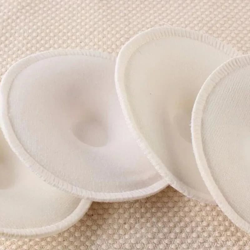 Coussinets d'allaitement en coton absorbant doux blanc, lavables et réutilisables, vente en gros, 4 