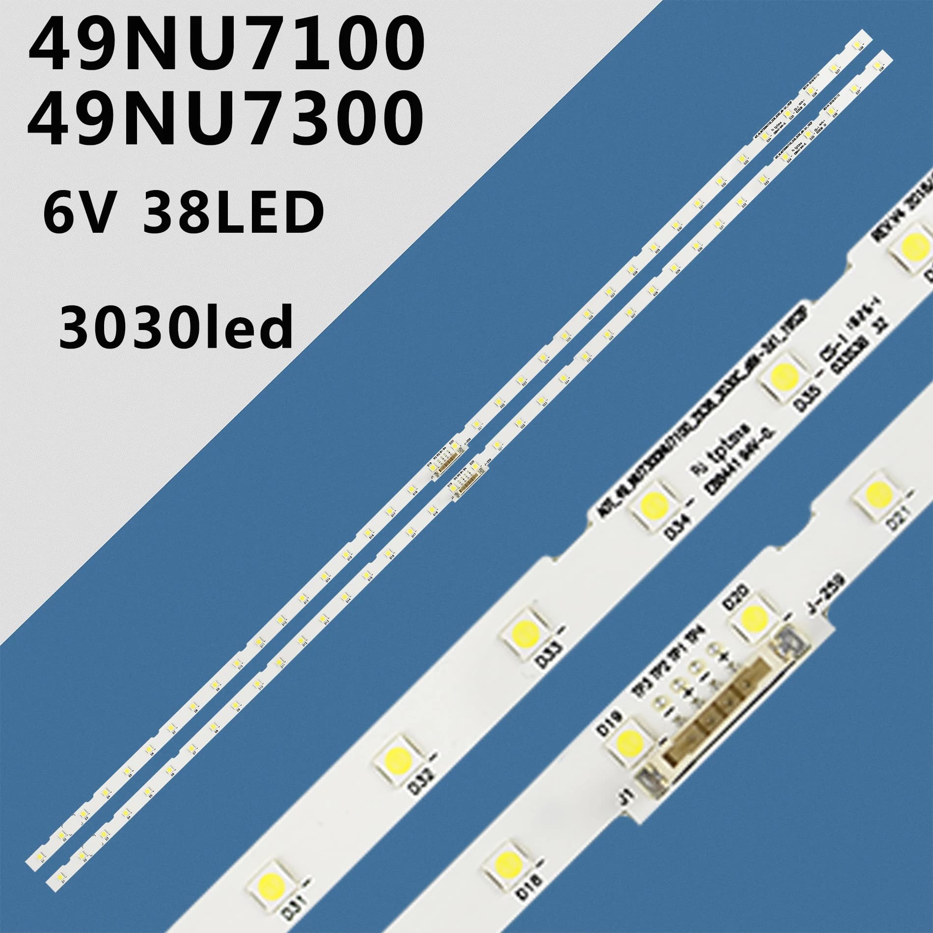 Bande de rétroéclairage LED UE49NU7100 49NU7300 UA49RU7300K BN96-45953A BN96-45953B AOT_49_NU7300_NU