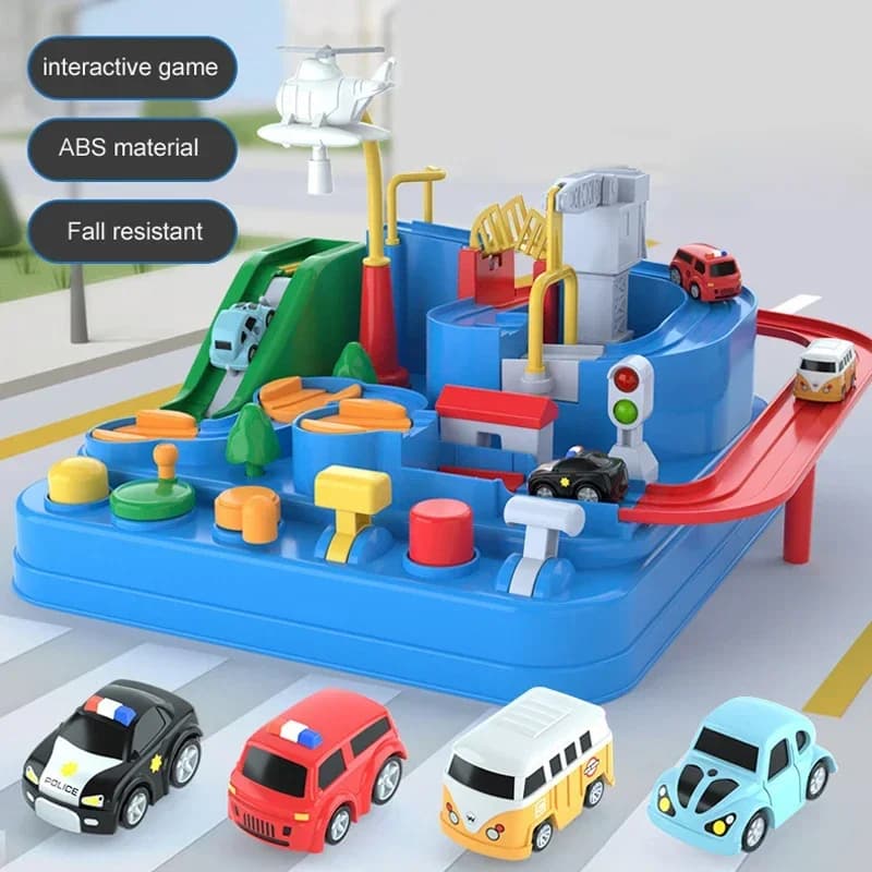 Modèle de voiture sur Rail de course, jouets éducatifs pour enfants, jeu d'aventure sur piste, cerve