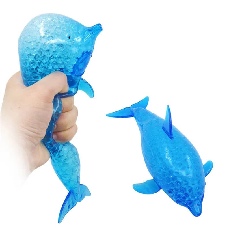 Balles anti-Stress Squishy Shark, balle à presser en forme de dauphin, extensible, Animal de mer, jo