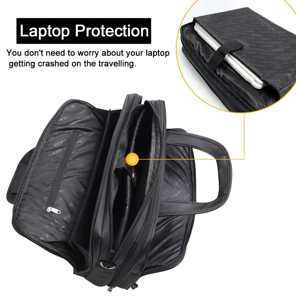 Porte-documents de grande capacité pour hommes, sac d'affaires 15.6 pouces 17 pouces 19 pouces, sac 