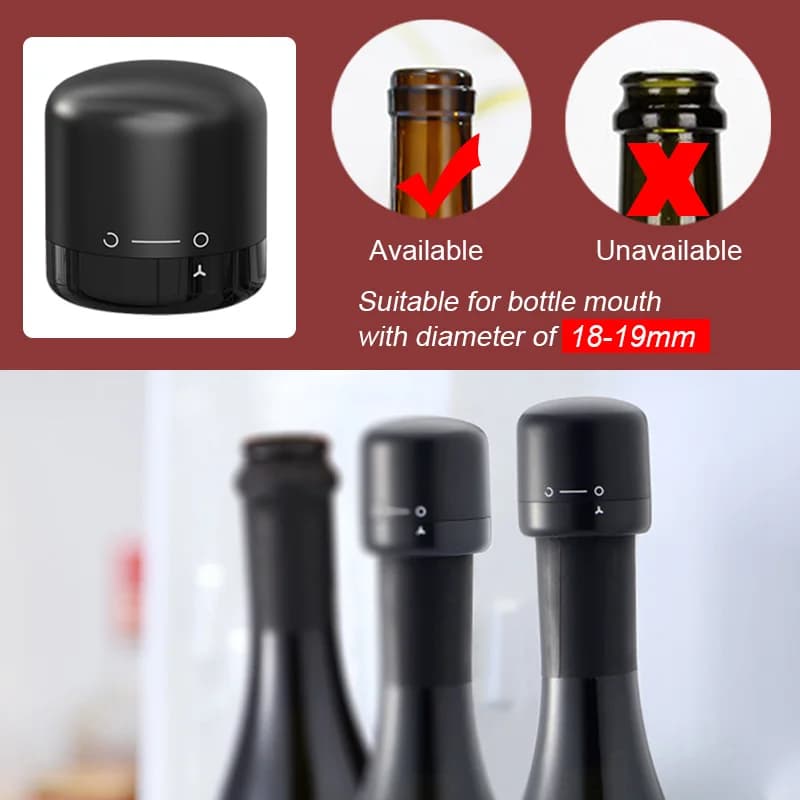 Bouchon de bouteille de vin scellé sous vide, bouchon de Champagne anti-fuite et bouchon de bouteill