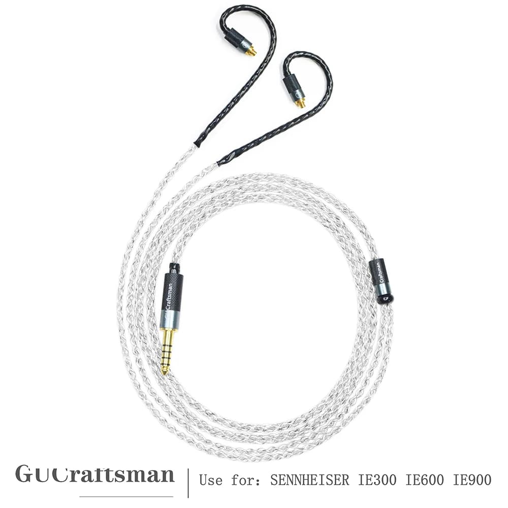 GUCraftsman-Câble de mise à niveau 5N ODavid en graphène plaqué argent IEM, 4.4mm, pour GENNHEISER I