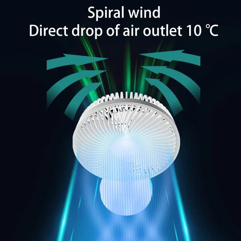 Ventilateur de bureau USB 3600mAh, ventilateur de Table réglable à 4 vitesses avec vent fort, foncti
