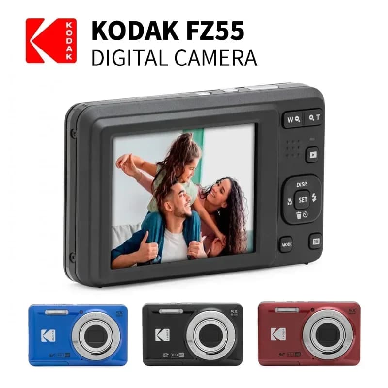 KODAK PIXPRO FZ55-RD 16MP appareil photo numérique 5X Zoom optique 28mm grand Angle 1080P Full HD vi