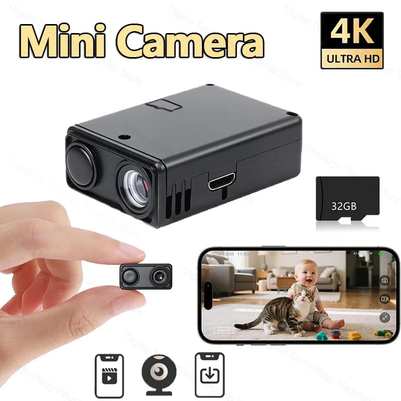 Caméra 4K WiFi sans fil avec moniteur à distance, caméras de sécurité avec détection, protection de 