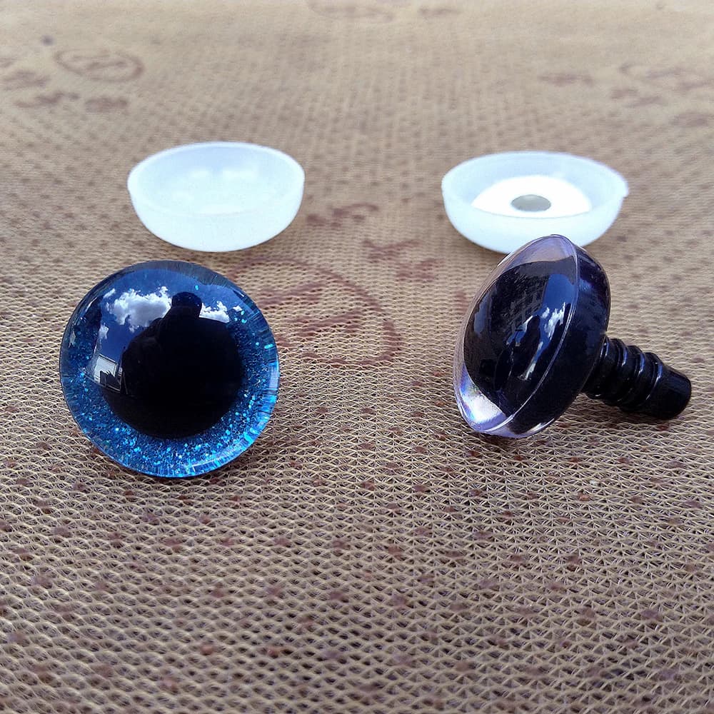 Yeux de sécurité en plastique 3D, 20 pièces, pour jouets au Crochet, poupées en peluche Amigurumi à 