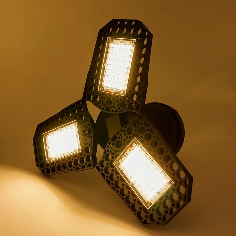 Lampe de Garage LED 40W 60W 80W, lumière déformable 110V 220V, éclairage industriel Super lumineux, 