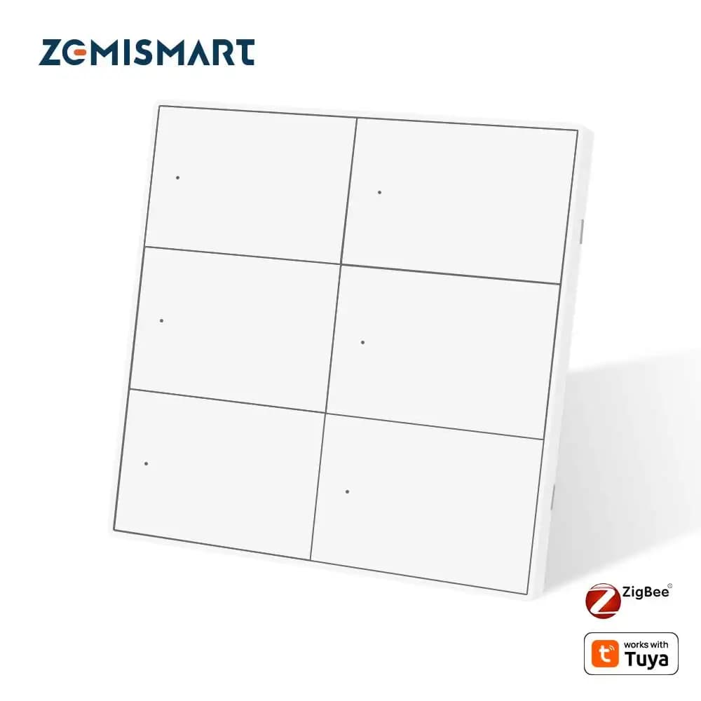 Zemismart-Interrupteurs d'éclairage mural Push Zigbee, interrupteur melon al, fonctionne avec l'appl