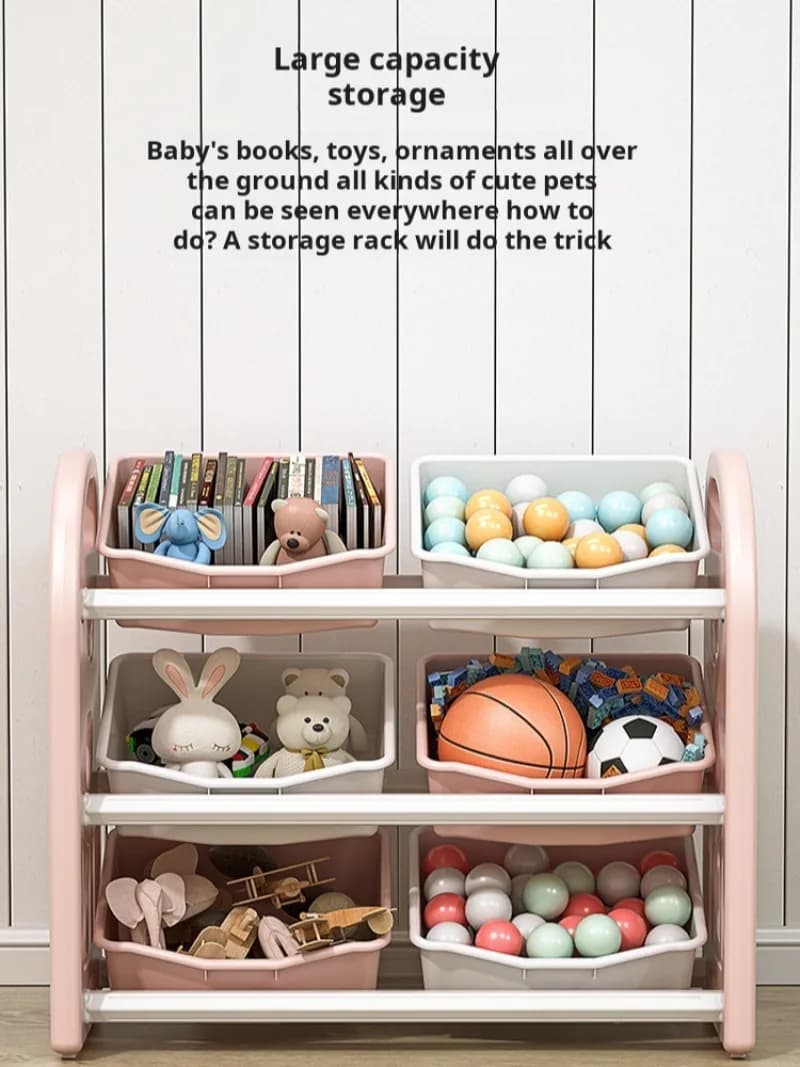 Armoire de rangement pour jouets de bébé, boîte de rangement d'organisation de Classification, bibli