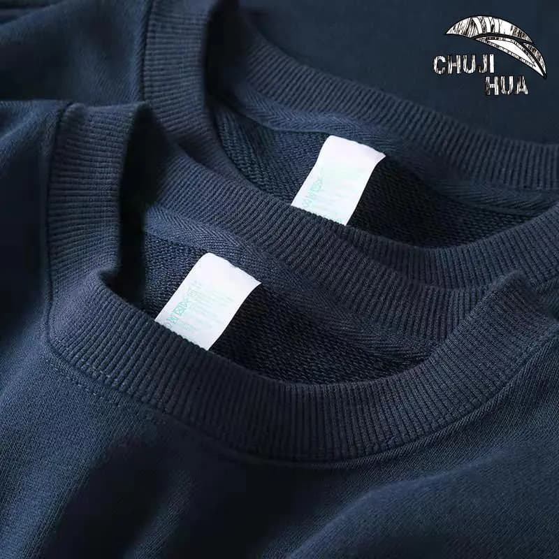 T-shirt à Manches sulfet Col Rond pour Homme et Femme, Vêtement 100% Coton, Solide, pour le dehors, 