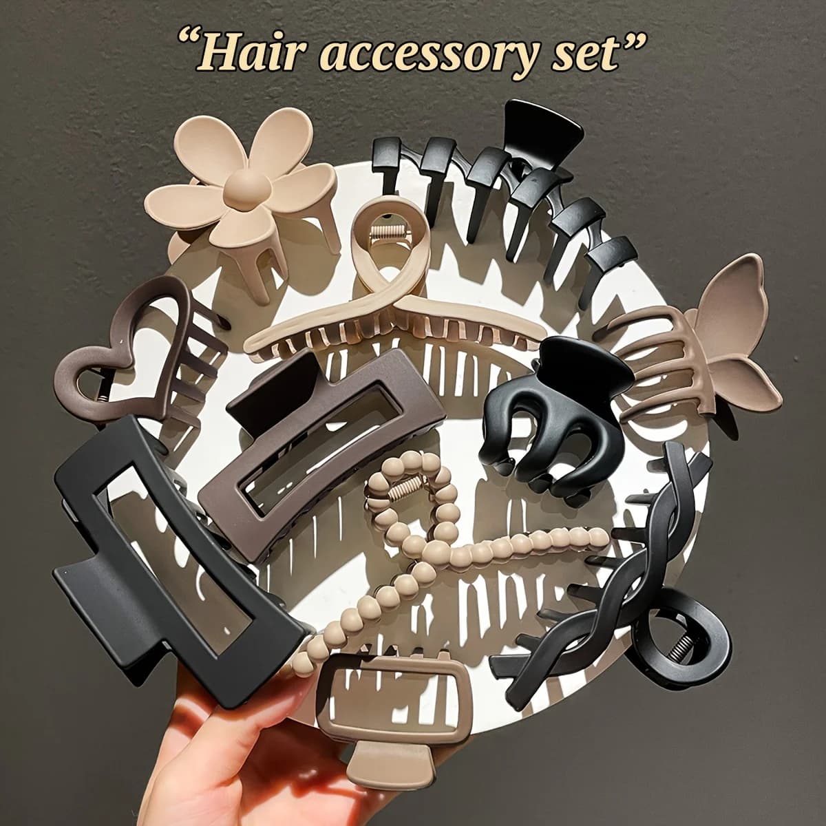 Ensemble de pinces givrées haut de gamme pour femmes, 11 pièces, pince à cheveux pour tête arrière, 