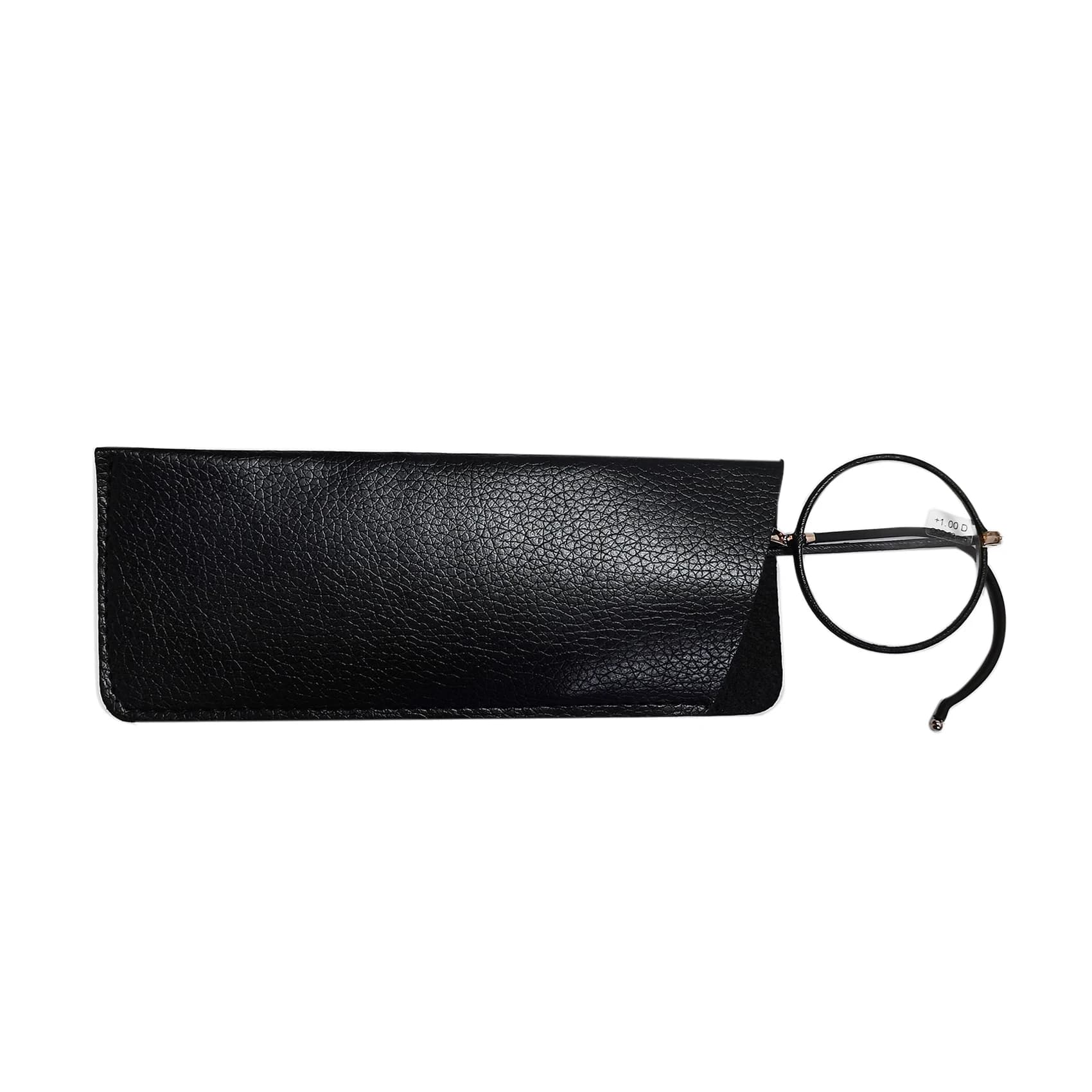 Lunettes de lecture rétro, monture ronde en métal + lecteur de poche portable 1.0 à + 3.5