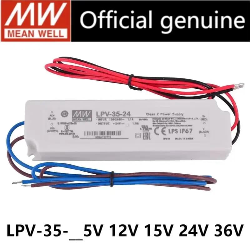 Meanwell Alimentation LPV-35 LPV-35-5 LED | LPV-35-12 5V | LPV-35-15 12V | LPV-35-24 15V | LPV-35-36
