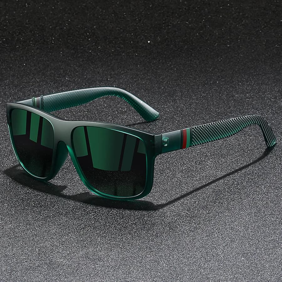 Mode Vintage motif de contrôle carré lunettes de soleil hommes femmes pêche conduite homme marque de