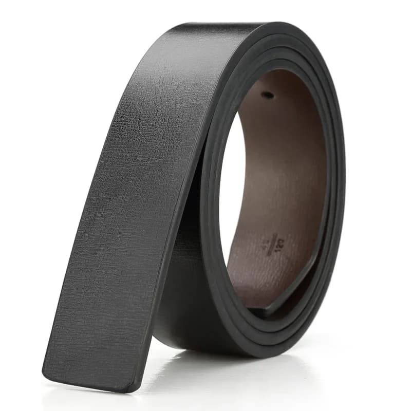 Nouveaux hommes ceintures en cuir PU ceintures Double face hommes mode sans boucle ceintures de haut