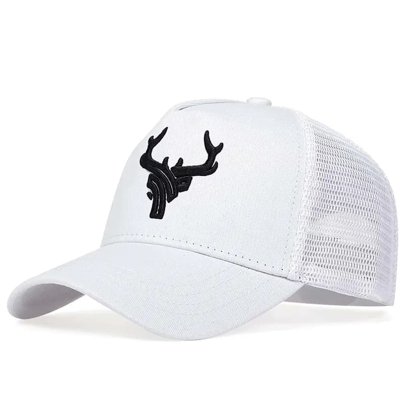 Casquettes unisexes en filet de baseball brodé bois d'animaux, chapeaux décontractés réglables, chap