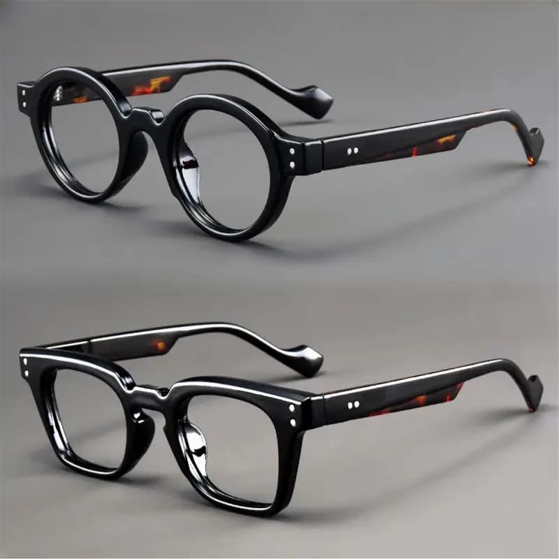 Un ensemble de 2 lunettes de lecture rondes et carrées vintage, adaptées aux hommes et aux femmes, c