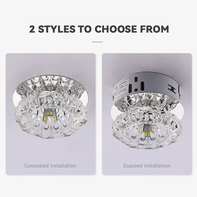 Allée encastré LED plafonnier salon cristal couloir allée lumières LED plafonniers Luces avant techo