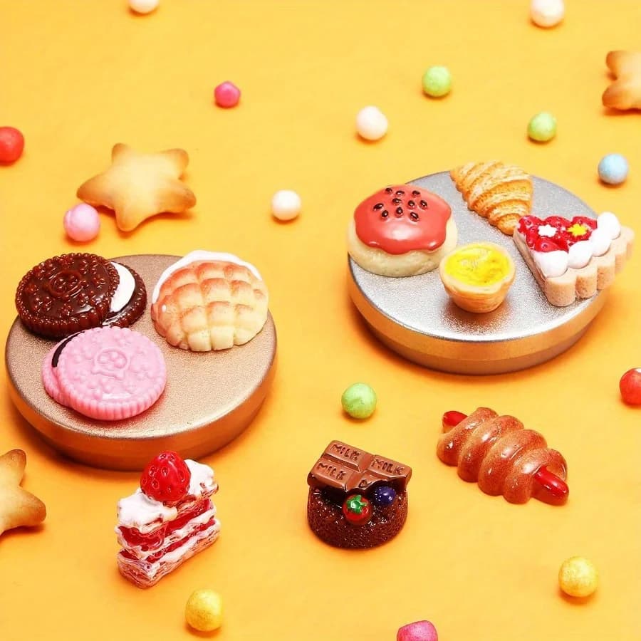 Jouets alimentaires miniatures, poupées alimentaires en résine mélangée, jouets de simulation de cui