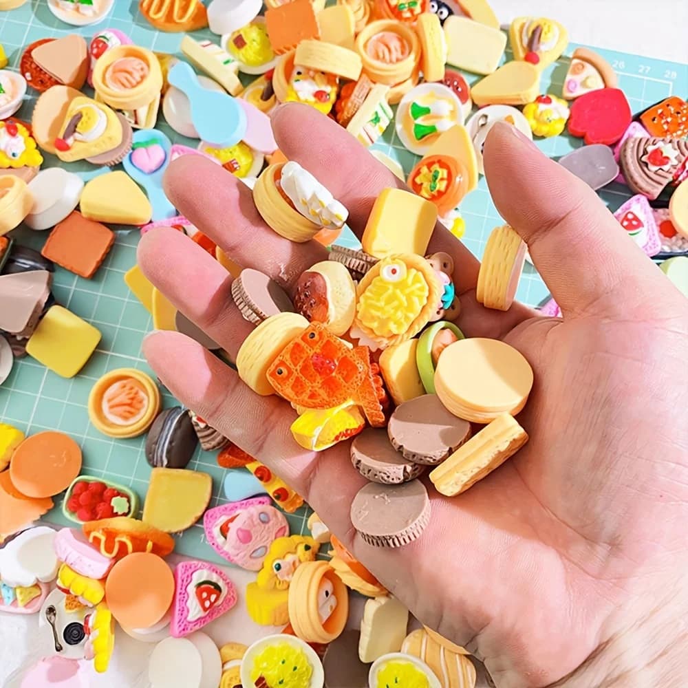 Jouets alimentaires miniatures, poupées alimentaires en résine mélangée, jouets de simulation de cui