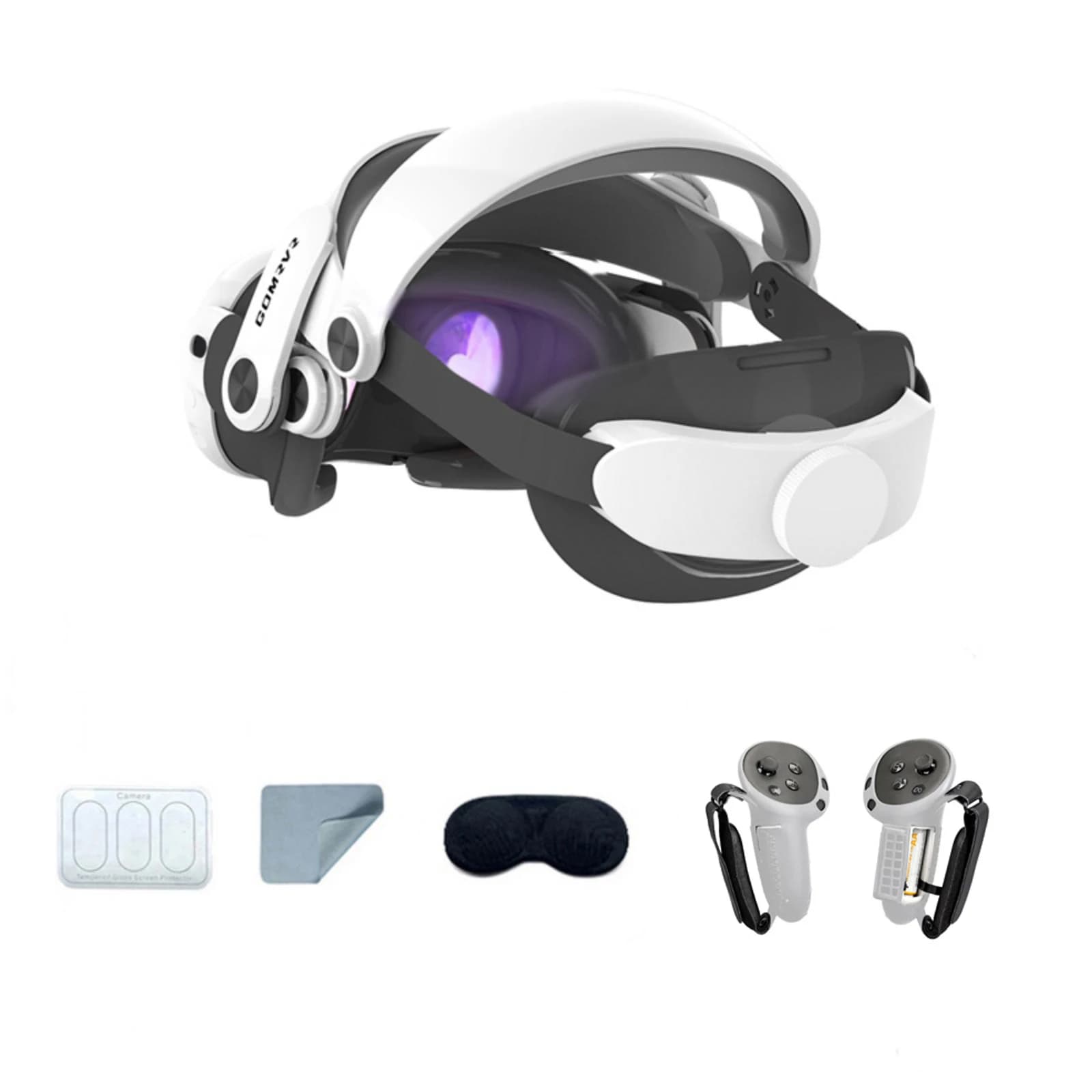 GOMRVR Sangle de tête compatible avec Meta Quest 3 Power Sangle de tête confortable et durable pour 