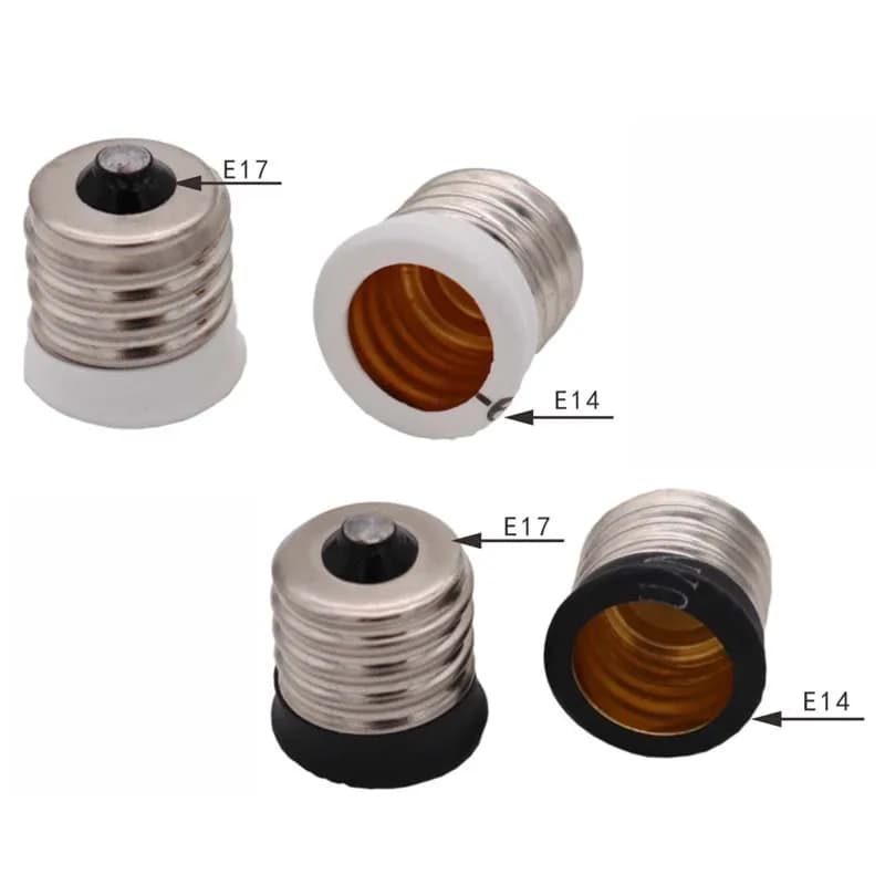 Support de lampe E17 à E14, 2 pièces, convertisseur de Base de lumière d'éclairage Led, adaptateur d