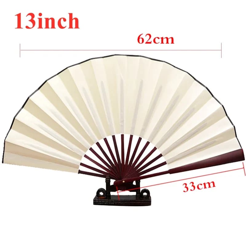 Éventail pliant chinois en bois de bambou, 10/13 pouces, tissu en soie, bricolage, personnalité plia