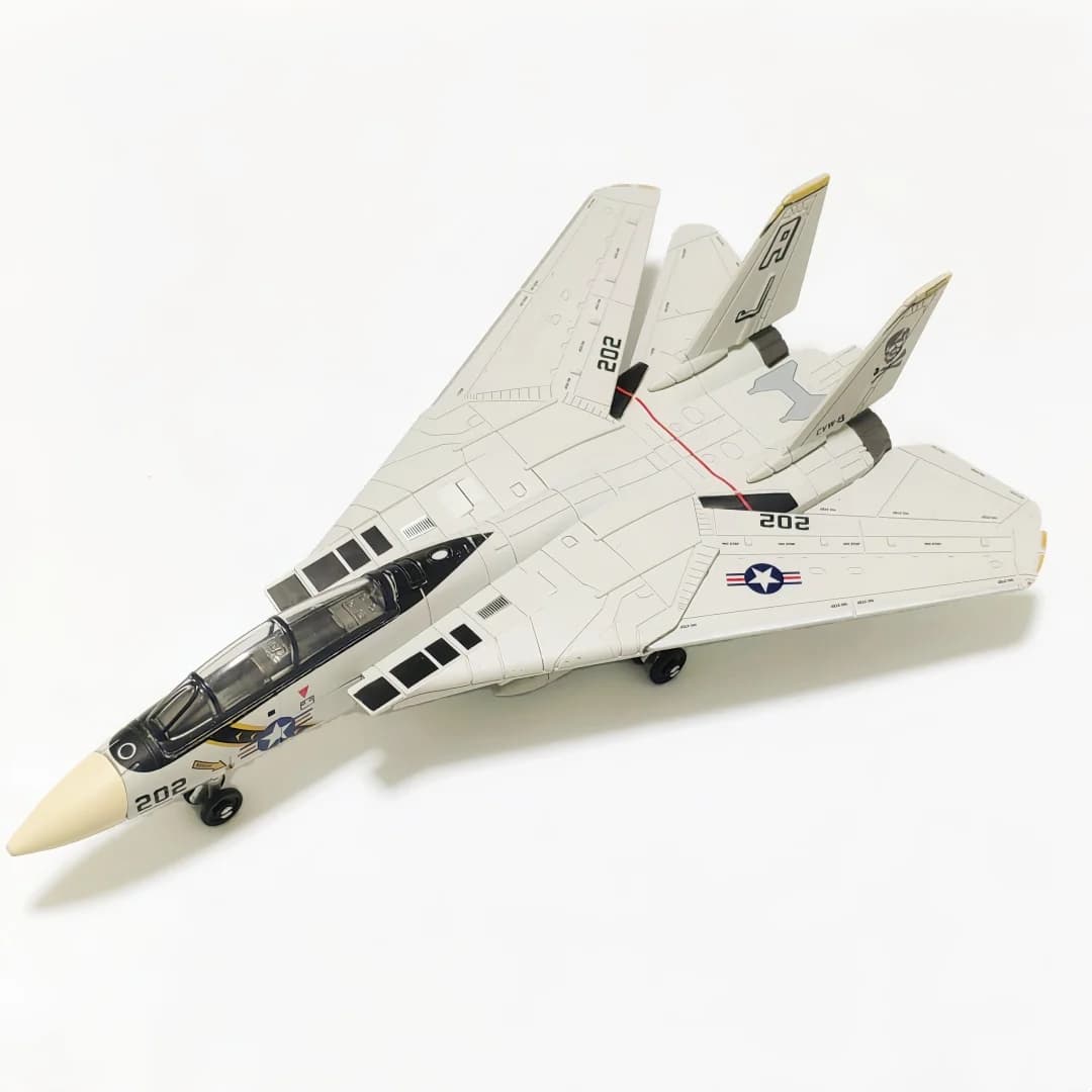 F-14 Fighter, 1:72, modèle d'avion en plastique assemblé (y compris présentoir), présentoir et colle