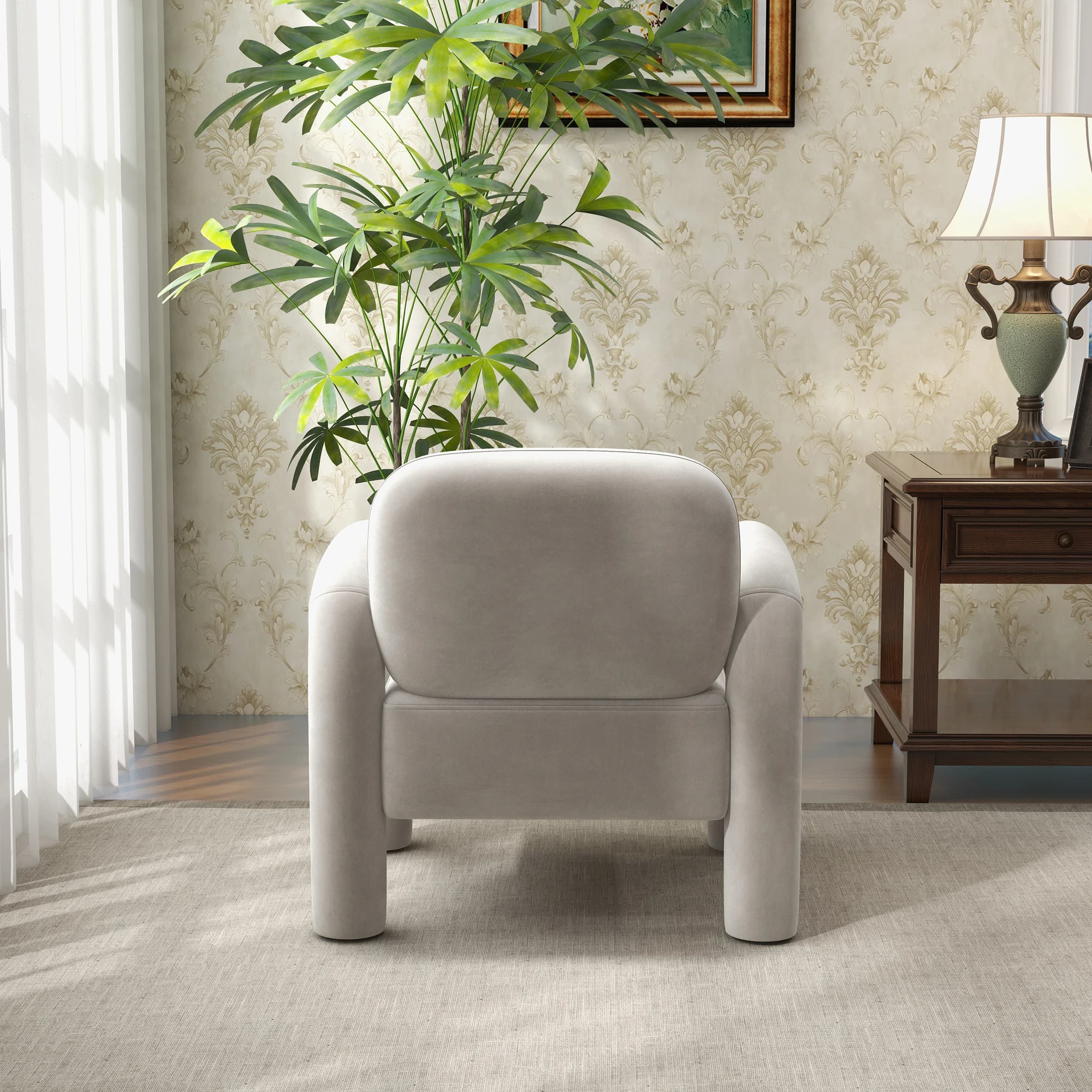 SEYNAR-Chaise d'Accent Moderne en Velours pour Salon, Milieu du Siècle