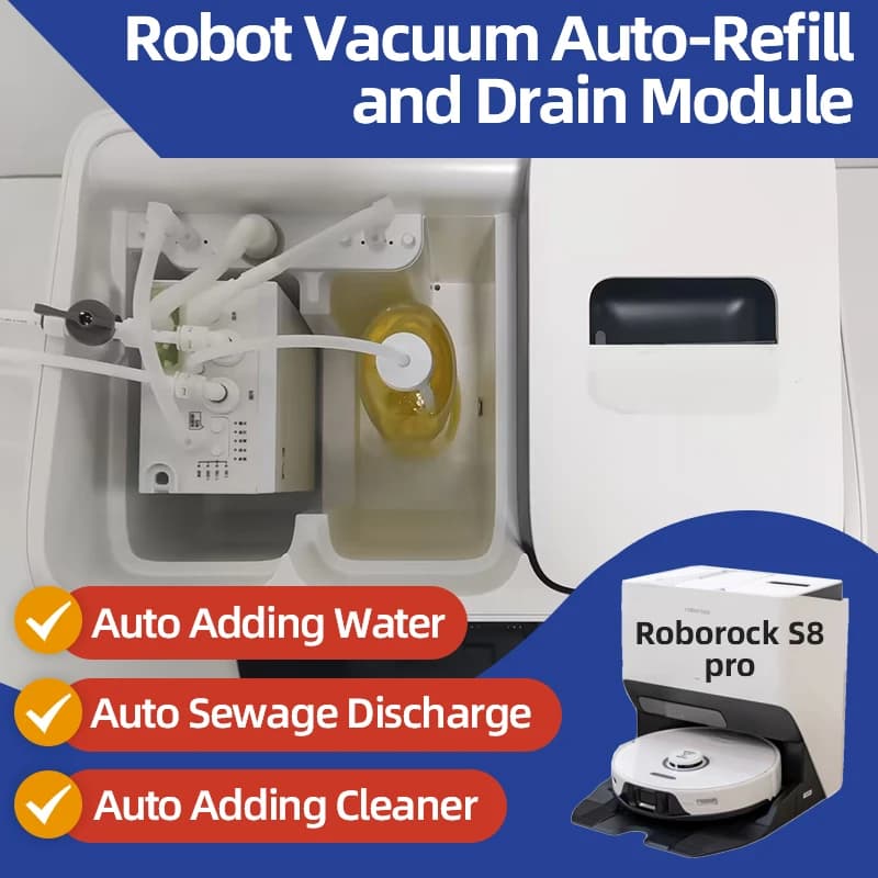 compatible with Roborock S8 pro Ultra /S7 Max Robot Kit de changement d'eau sous vide recharge d'eau