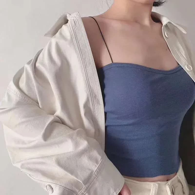 Bustier en fibre de coton émaillé pour femme, soutien-gorge doux, élastique, lavable, résistant à l'