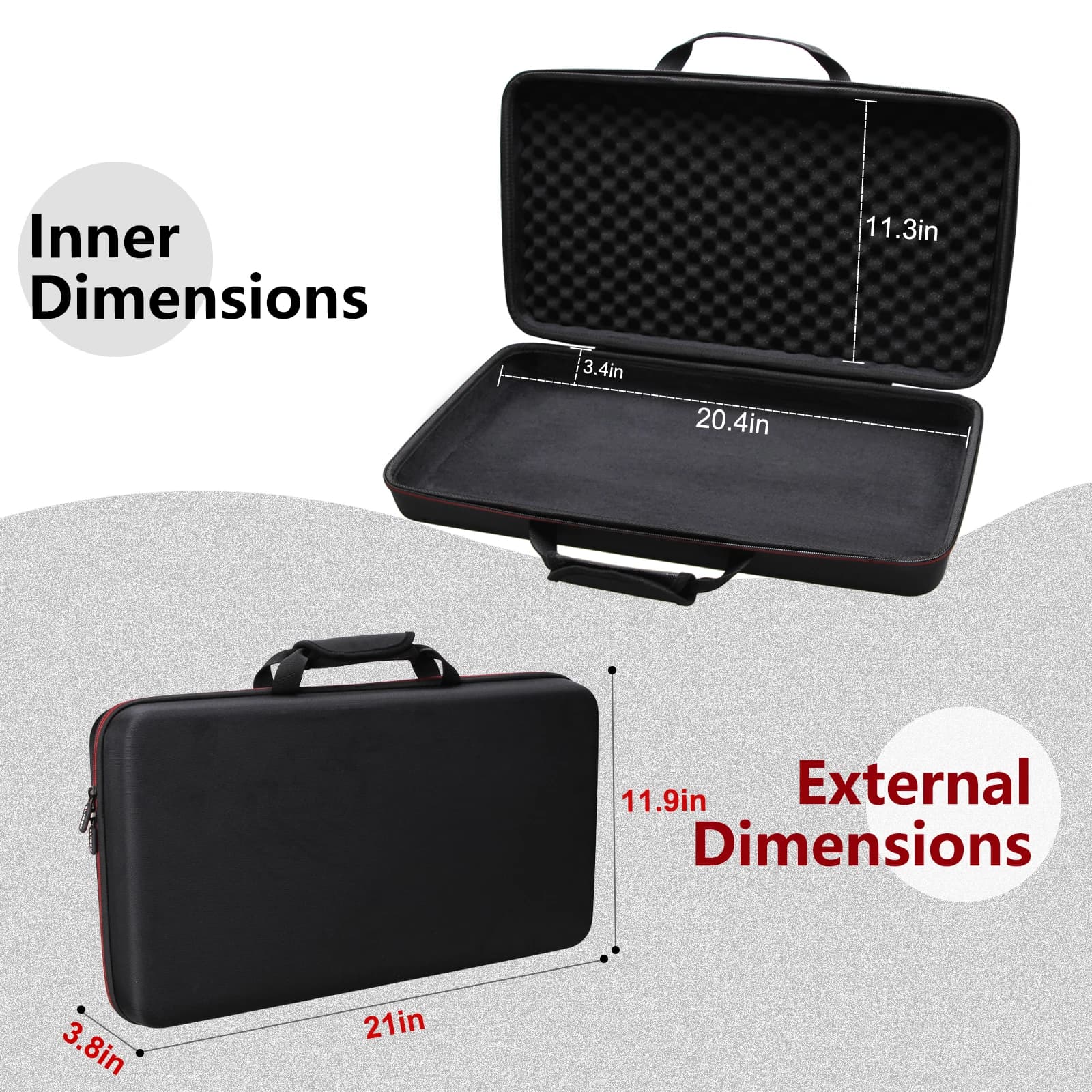 LTGEM étui pour Pioneer DJ DDJ-FLX4 2 platines Rekordbox et Serato DJ contrôleur appareil de musique