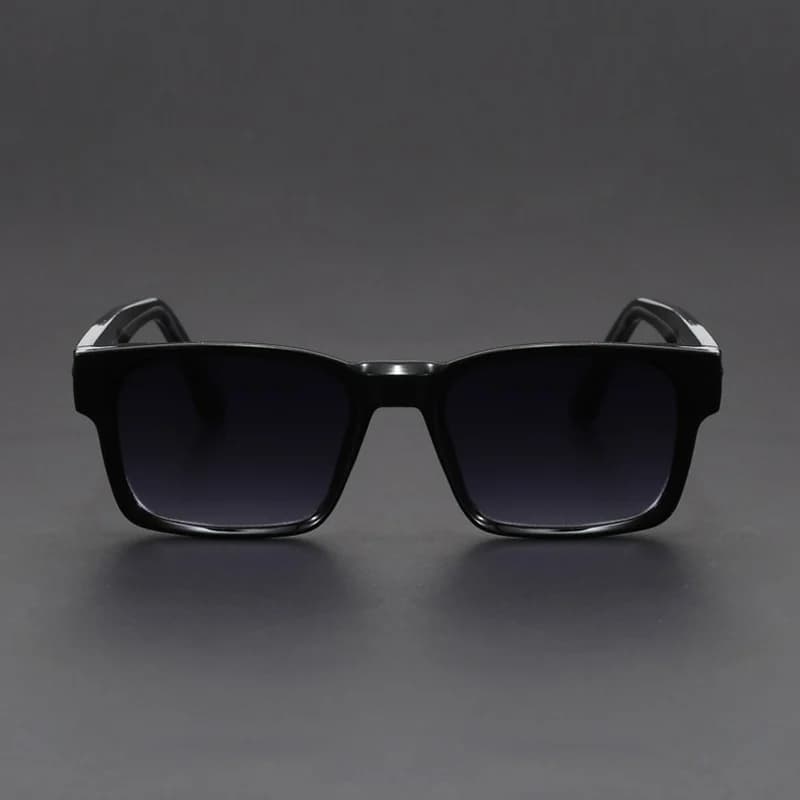 Lunettes de soleil anti-UV à monture carrée noire et imprimé léopard, style rétro et tendance, pour 