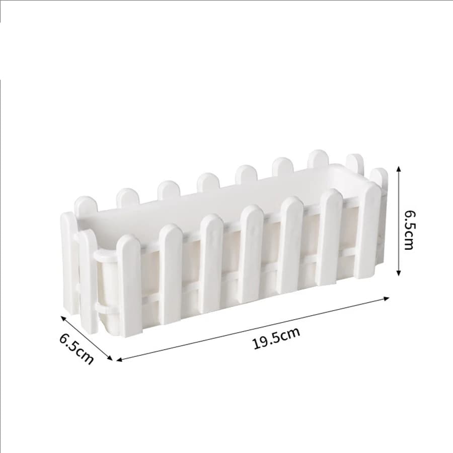 Jardinière Rectangulaire Moderne - Série de Pots avec Design Clôture Décorative - Décoration de Jard