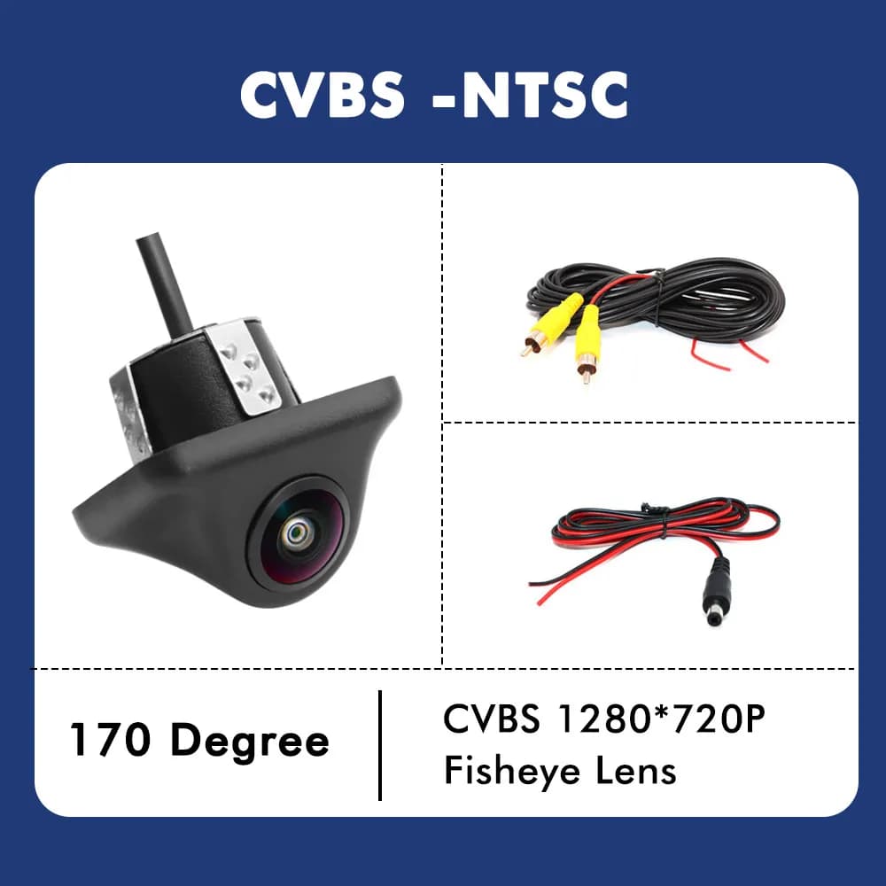 AHD 4K CCD 180 degrés objectif Fisheye voiture arrière côté caméra de recul HD grand Angle caméra de