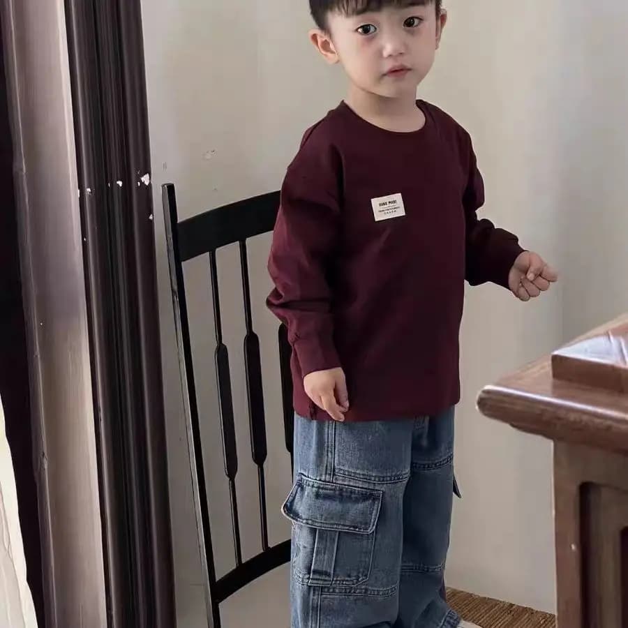 Jeans pour garçons style coréen, pantalon cargo ample polyvalent, marque de mode pour enfants, panta
