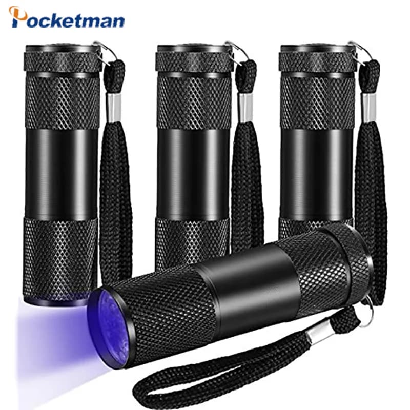 Lampe de poche à lumière noire UV 395nm, lampe de poche ultraviolette portative, détecteur de lumièr